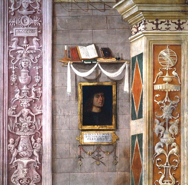 Autoritratto del Pinturicchio nella Cappella Baglioni 