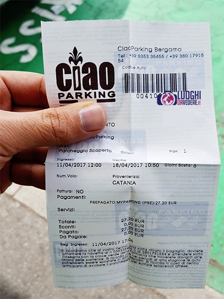 Dove parcheggiare  low-cost all'aeroporto di Orio al Serio (Bergamo)